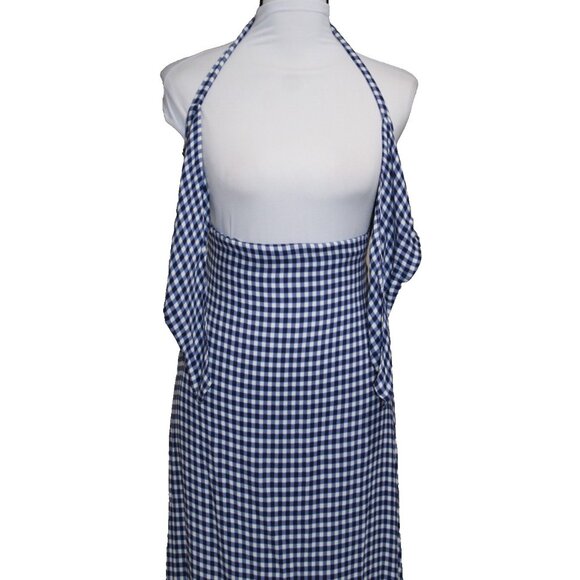 Reformation Halter Strap Dress Monaco Gingham Print Aero Tie Cut Out Size 4 - Picture 6 of 10